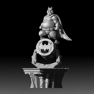 grasso batman 3d stampa modello stl fdm sls 3d print model - Mito3D