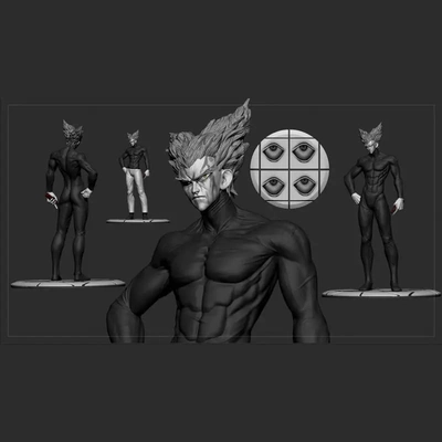 garou - one punch man 3d printing model stl 3d print model - Mito3D