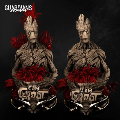 groot busto 3d impresión modelo stl 3d print model - Mito3D