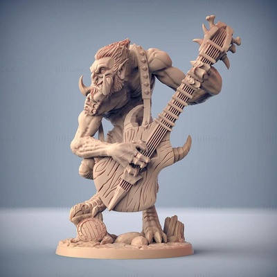 gunlutt troll chitarrista 3d stampa modello stl 3d print model - Mito3D