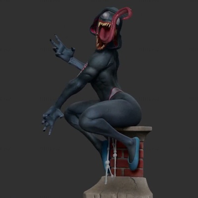 gwenom statue 3d model ready to print venom spidergwen nsfw jackopose marvel spiderman games toys miniatures figurines fanrart stl 3d print model - Mito3D