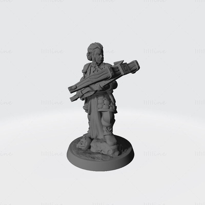 mezzo orco drago cacciatore 3d stampa modello 3d print model - Mito3D