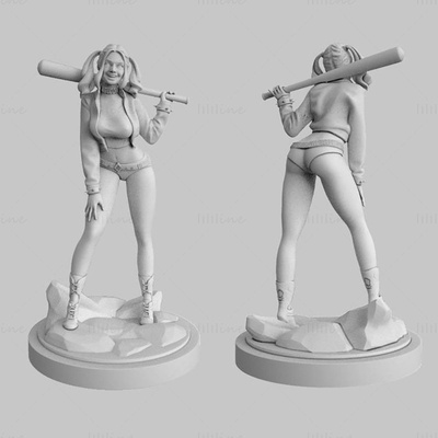 harley quinn stl 3d impression modèle 3d print model - Mito3D