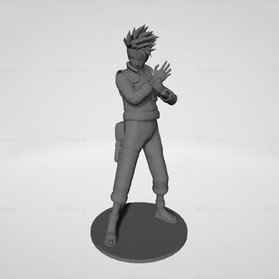 hatake kakashi naruto 3d modell bereit to drucken stl shippuden sammlerstück statue drucken schwert espada sharingan shinobi miniaturen anime charakter manga anime character printing miniatures 3d print model - Mito3D