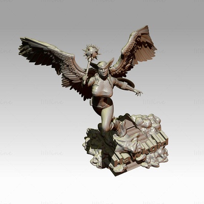 hawkgirl 3d stampa modello stl 3d print model - Mito3D