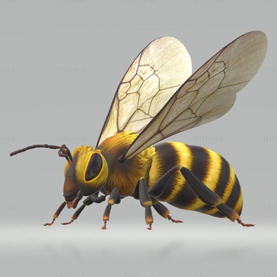 avispón abeja 3d modelo listo to impresión stl fbx obj 3d print model - Mito3D