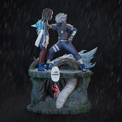 kakashi vs rin - naruto 3d printing model stl 3d print model - Mito3D