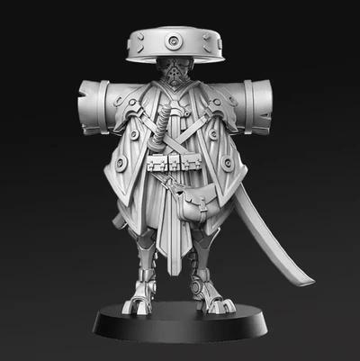 kanbei robot samurai miniature 3d stampa modello stl 3d print model - Mito3D