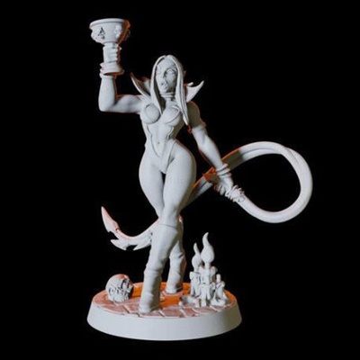 malin vampire beauté miniature 3d impression modèle stl 3d print model - Mito3D