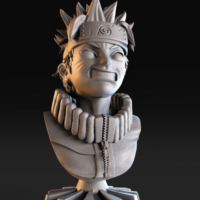 naruto bust 3d model ready to print stl anime ninja manga shippuden shuriken boruto assassin miniatures clay figurine sculpture art statue figure artistic 3d print model - Mito3D