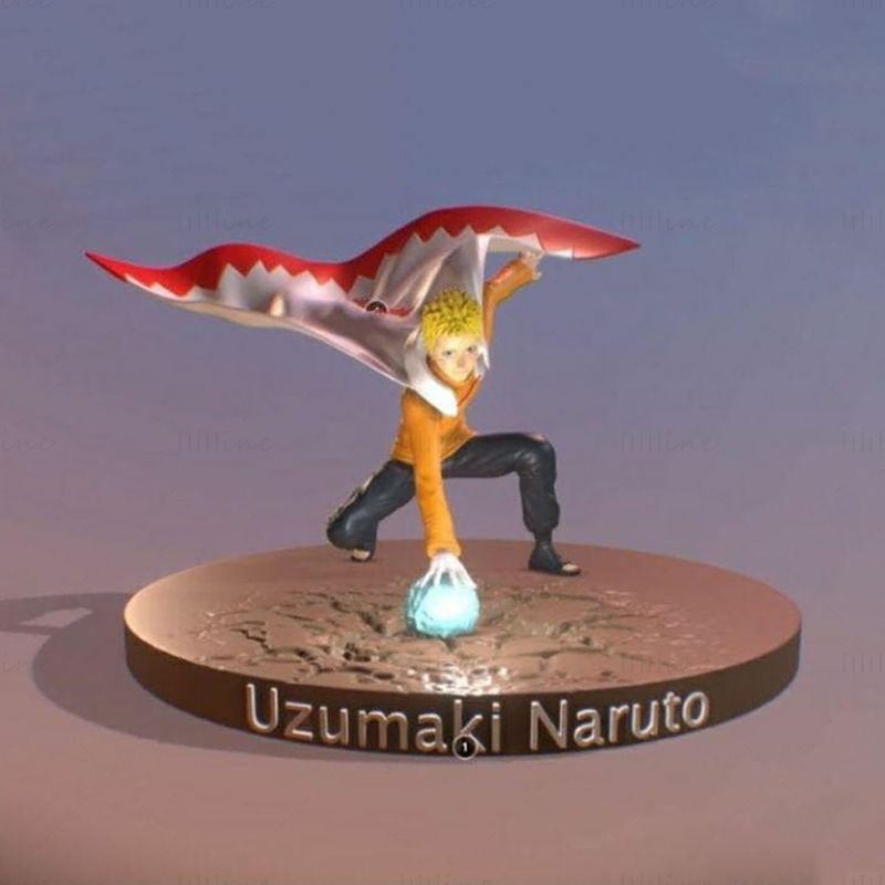 naruto hokage 3d modèle prêt to impression stl uzumaki anime personnage ninja figure statue shippuden bande dessinée figurines art character jeux jouets 3D print model - Mito3D