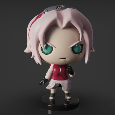 naruto sakura 3d modèle prêt to impression stl anime manga ninja assassin boruto jeux jouets personnage fille art sculpture 3d print model - Mito3D