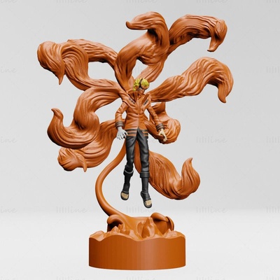 naruto uzumaki last kurama 3d model ready to print stl anime manga character ninja figure statue shippuden monster figurines sasuke art games toys 3d print model - Mito3D