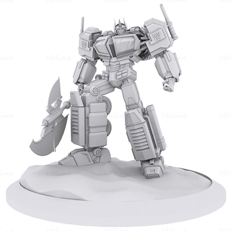 optimus guerre of cybertron 3d modèle prêt to impression stl transformateurs personnage robot sci character games toys mécanique jeux robots automatiques jouets guerrecybert 3D print model - Mito3D