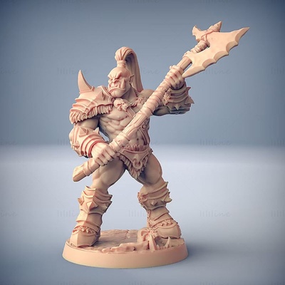 orc barbarian male 3d model ready to print stl 3d print model - Mito3D