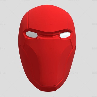 rosso cappuccio casco 3d modello pronto to stampa 3d print model - Mito3D