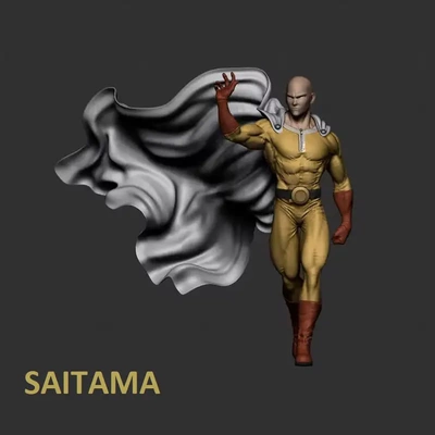 saitama statue 3d drucken modell stl 3d print model - Mito3D