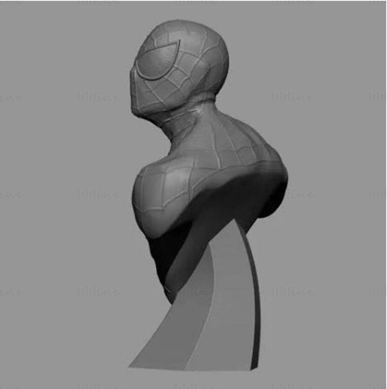 spiderman-bust 3d model ready to print spiderman miles morales spider man marvel statue collectible sculpture gamestoys artsculpture mansculpture stl 3D print model - Mito3D