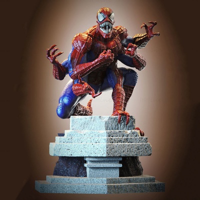 spiderman marvel 3d model ready to print spider man statue figure hero superhero sculptures printable original fanart miniatures figurines 3d print model - Mito3D