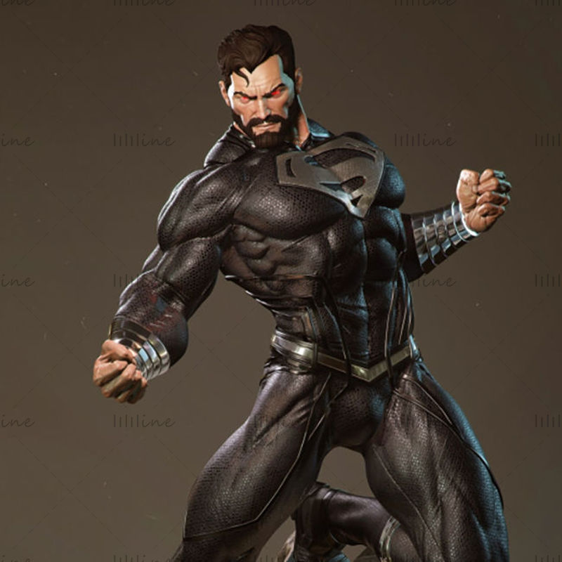 superman statue 3d model 