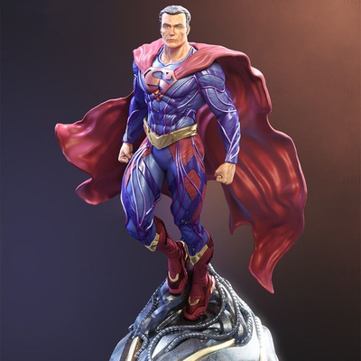 superuomo statua 3d modello pronto to stampa stl giustizia lega supereroe comico eroe scultura clark kent cartone animato libro fan art arte stampa 3d print model - Mito3D