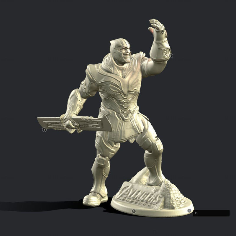 thanos conduziu 3d modelo pronto to impressão jogo figura escultura brinquedos quentes maravilha vingadores gamestoys stl 3D print model - Mito3D