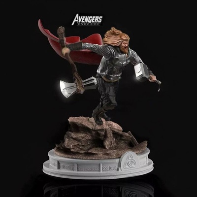 thor marvel endgame 3d model ready to print stl god hammer superhero avenger statue sculpture thunder fantasy art art-sculpture war comic figure 3d print model - Mito3D