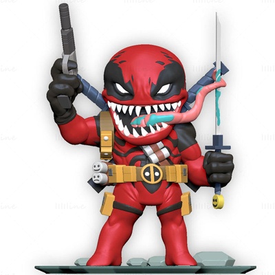 venompool chibi 3d model ready to print stl venom deadpool printing 3d print model - Mito3D