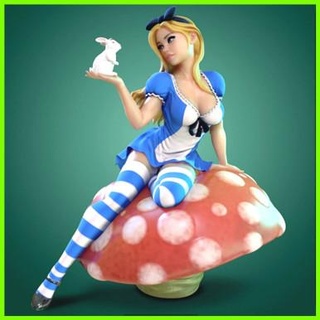 Alice pays merveilles statue 3d print model - Mito3D