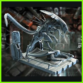 extraterrestre reina xenomorfo diorama 3d print model - Mito3D
