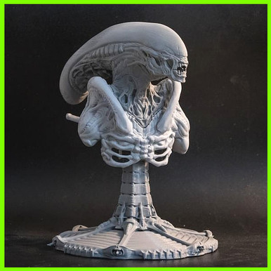 extraterrestre xenomorfo busto 3D print model - Mito3D