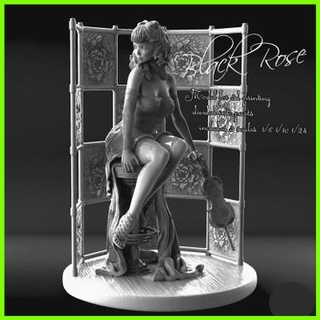 negro Rosa dama estatua 3d print model - Mito3D
