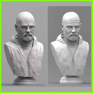 rotura malo Walter blanco busto 3d print model - Mito3D