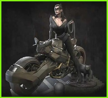 catwoman bicyclette 3d print model - Mito3D