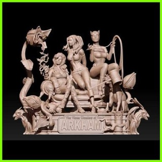 catwoman Harley Quinn poison lierre diorama 3d print model - Mito3D