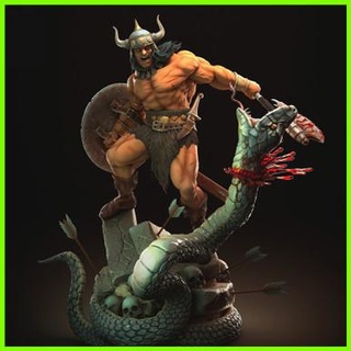 Conan serpente rei estátua 3d print model - Mito3D