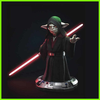 darth yoda star savaşlar heykel stl dosya 3d yazdır 3d print model - Mito3D