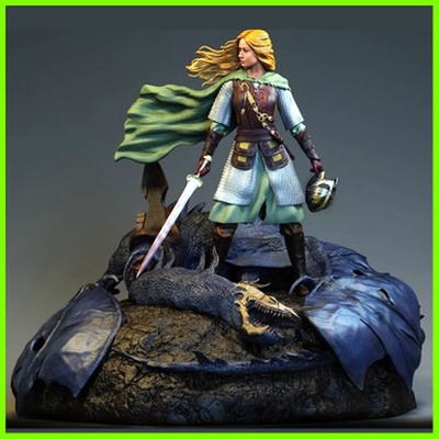 eowyn lord of rings statue - stl file 3d print 3d print model - Mito3D