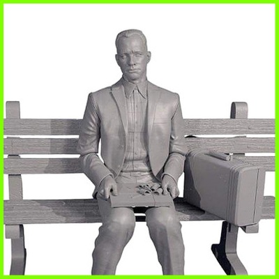wald gump tom hanks statue stl datei 3d drucken 3d print model - Mito3D