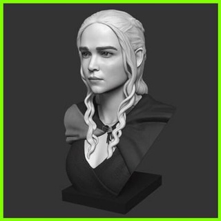 juego tronos daenerys targaryen busto 3d print model - Mito3D
