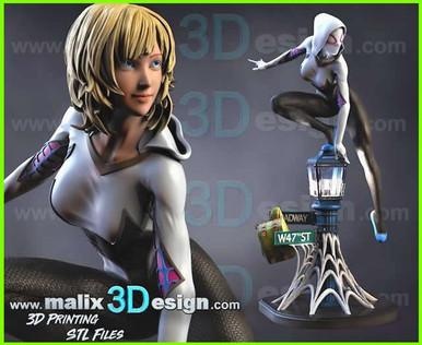 gwen stacy Spider 3d print model - Mito3D