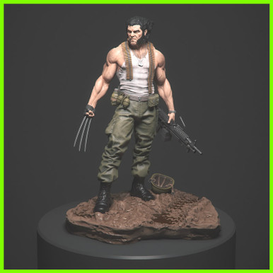 hugh Jackman Logan Soldat 3D print model - Mito3D