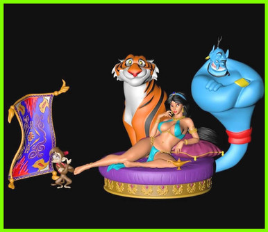 jazmín Aladino pandilla 3D print model - Mito3D