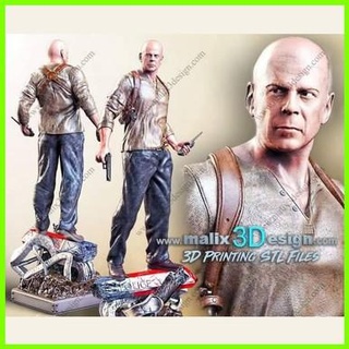 John mcclane mourir dur Bruce Willis 3d print model - Mito3D