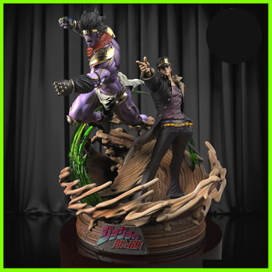 jotaro star platin diorama stl datei 3d drucken 3D print model - Mito3D