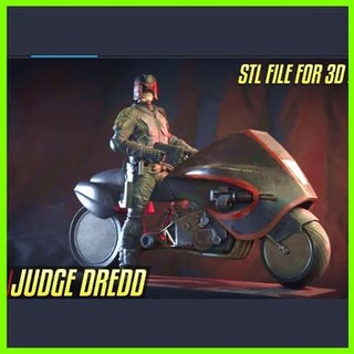 judge dredd statue - 3d print model - Mito3D