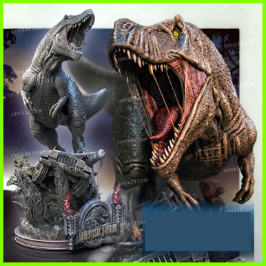 jurassic park t-rex statue - 3D print model - Mito3D