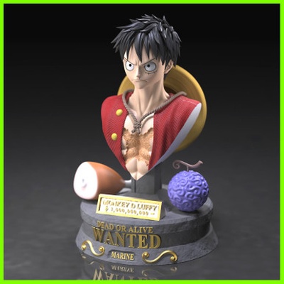 luffy buste stl fichier 3d impression 3d print model - Mito3D