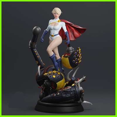 power girl dc statue - stl file 3d print 3d print model - Mito3D