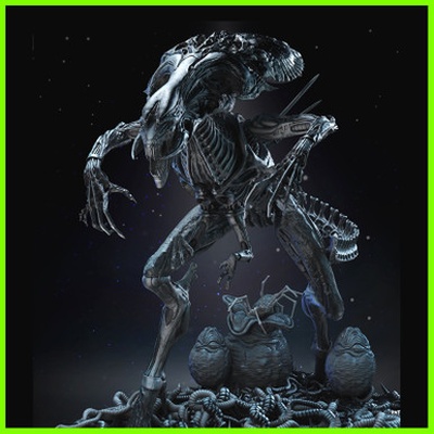 reina extraterrestre xenomorfo estatua stl expediente 3d impresión 3d print model - Mito3D